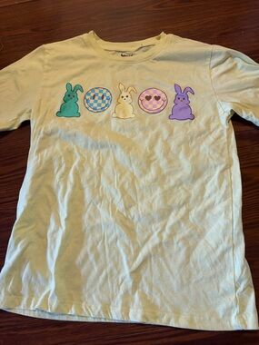 Kids little rebels boutique Easter Yellow Bunny Graphic Tee